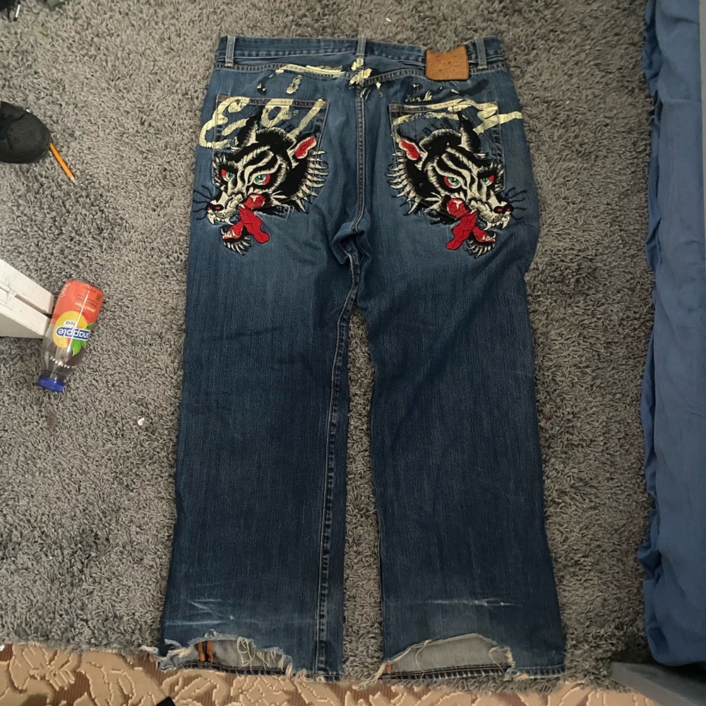 Vintage Y2K Ed Hardy graphic jeans